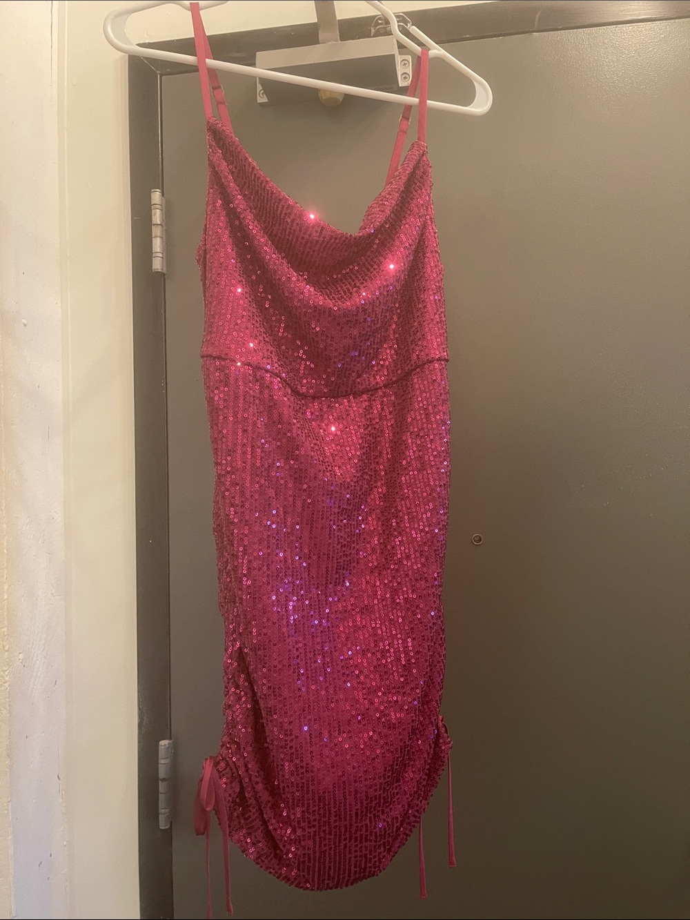 wild fable Fuchsia Sequin Cowl Slip Dress